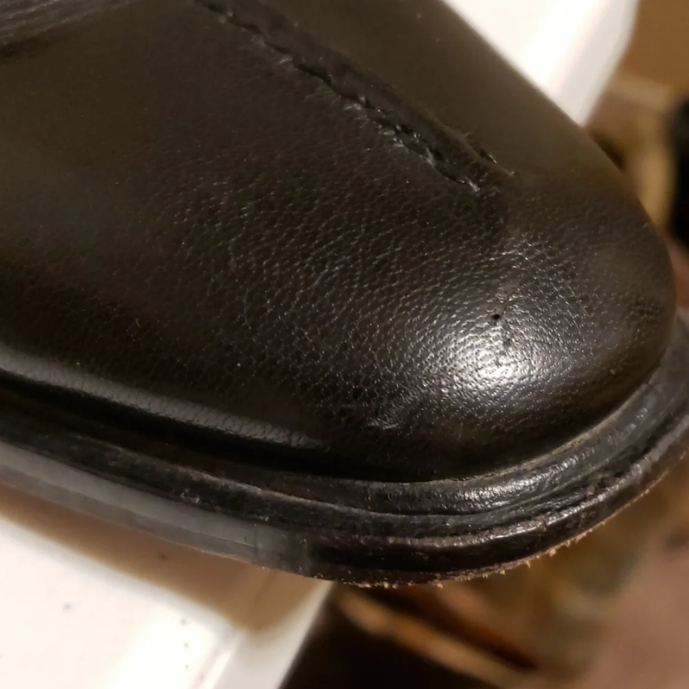 Cole haan leather square toe dress shoes laced